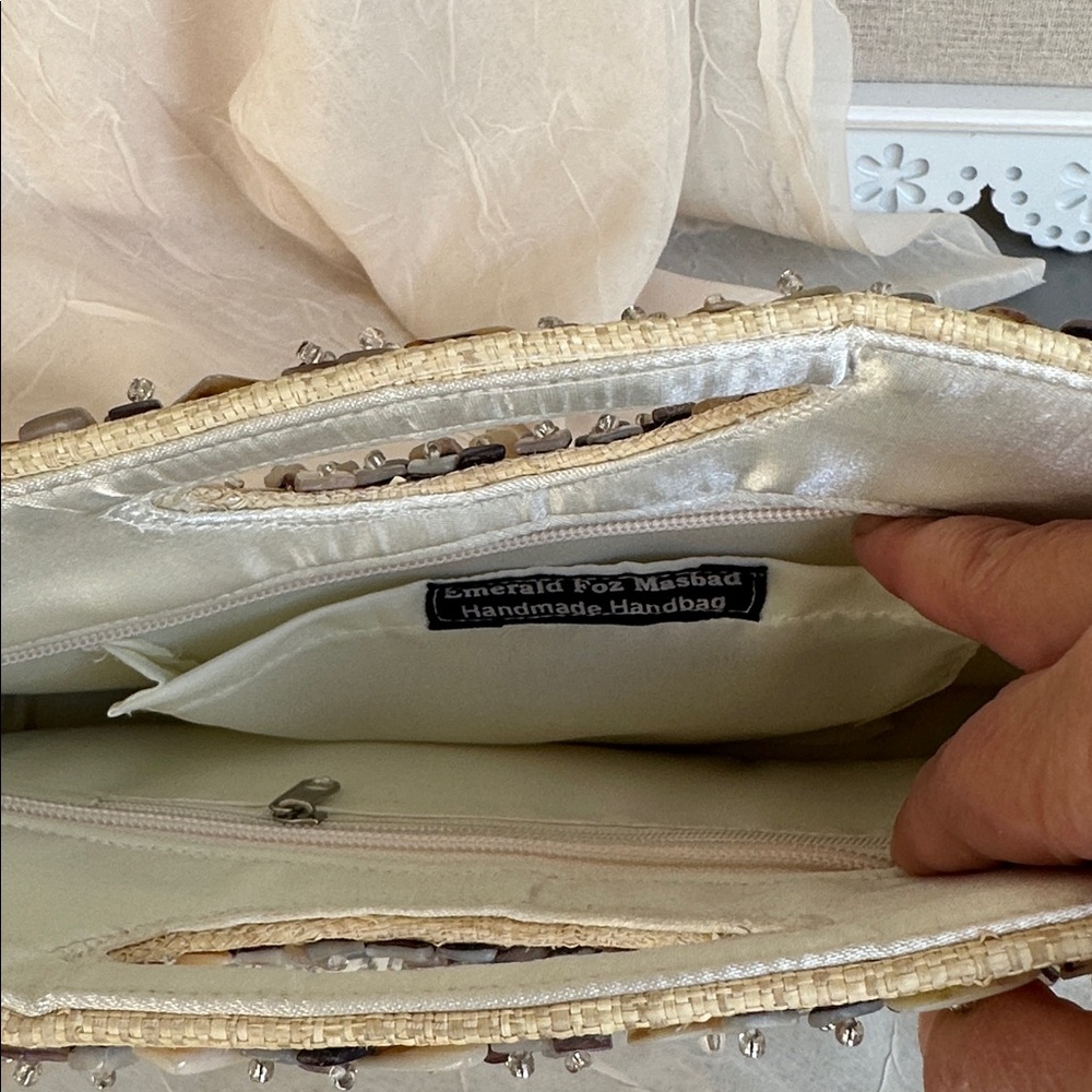Genuine mother of pearl hand bag purse - Picture 9 of 11